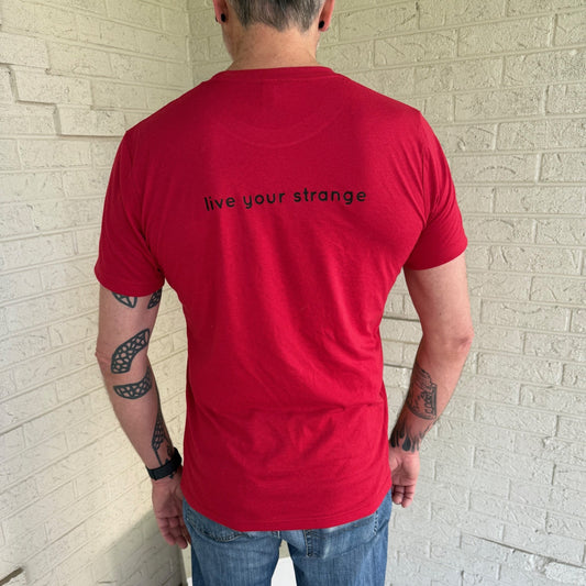 Strange Lifestyle™ Halogram Bat Logo Tee (Red)