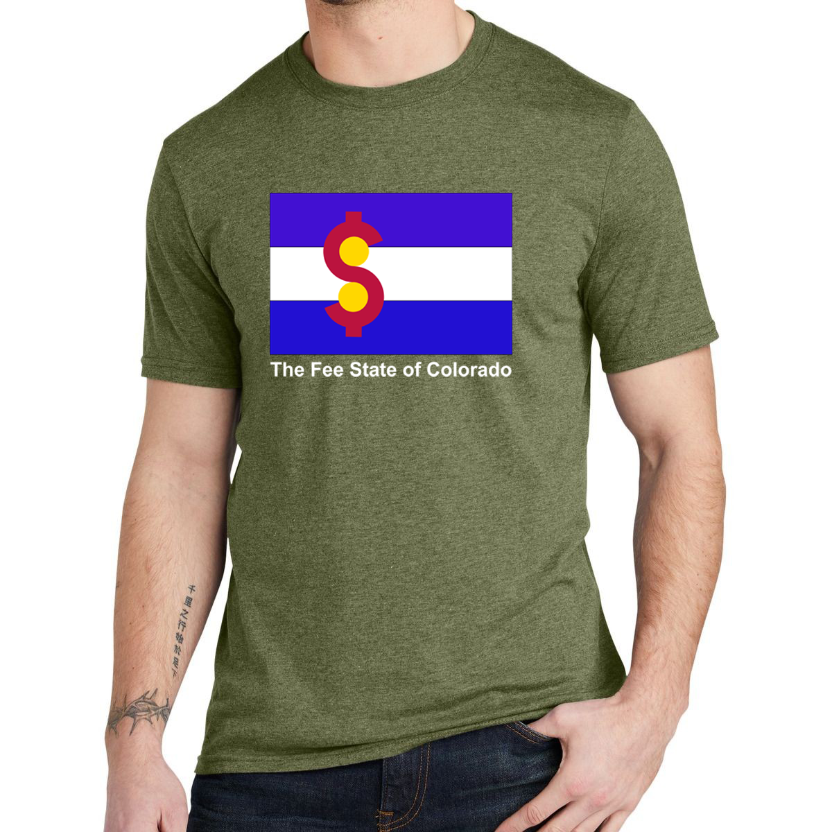 The Fee State of CO Flag Tee (multiple colors available)