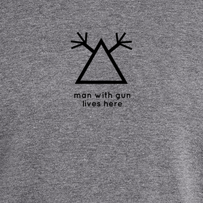 Hobo Signs - Man With Gun Lives Here - Tee (multiple colors)