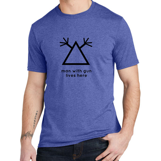Hobo Signs - Man With Gun Lives Here - Tee (multiple colors)